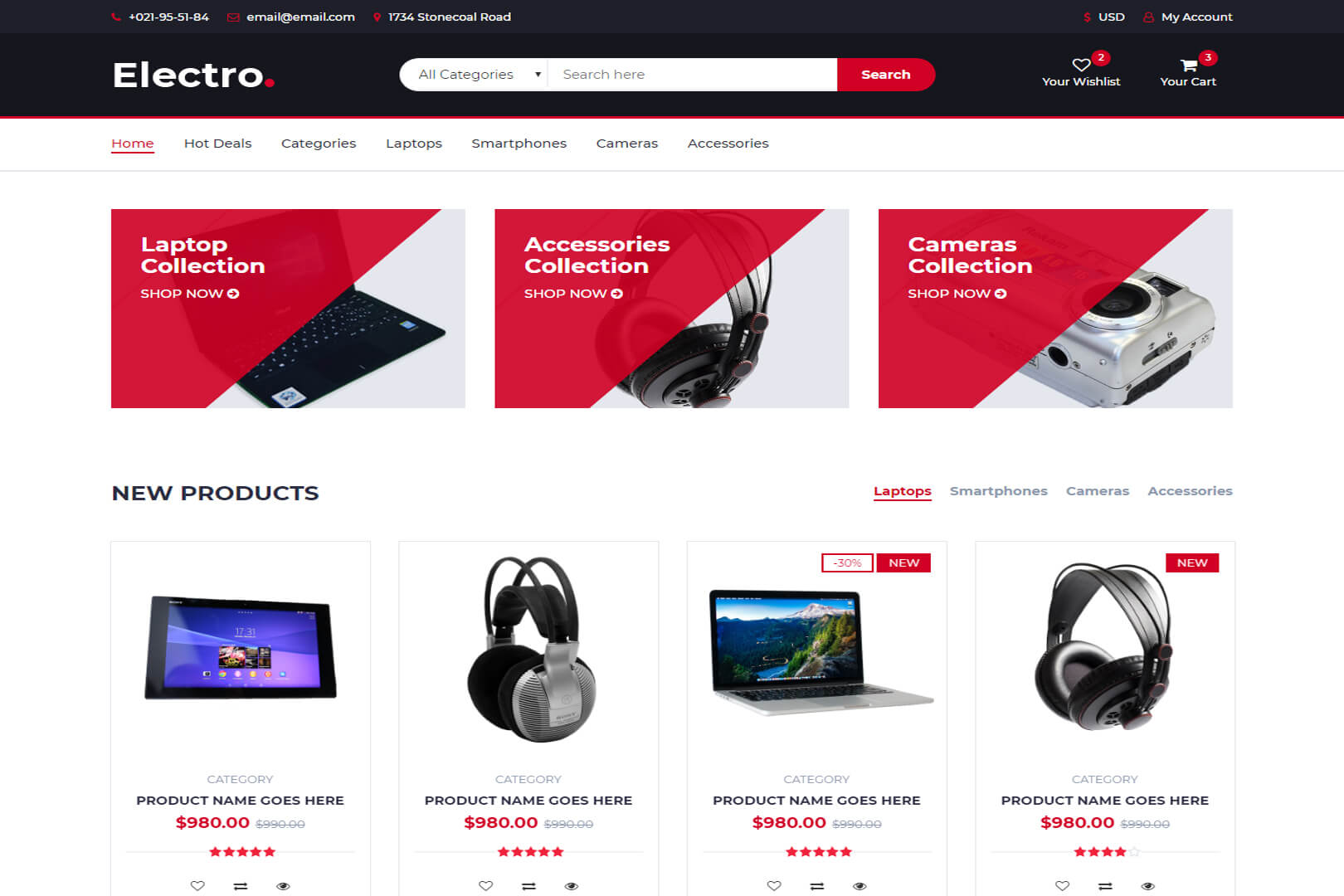Electro Free Bootstrap Website Templates