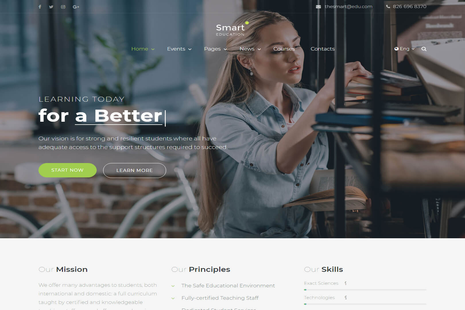 Educational Responsive Website - Smart Education Free Download