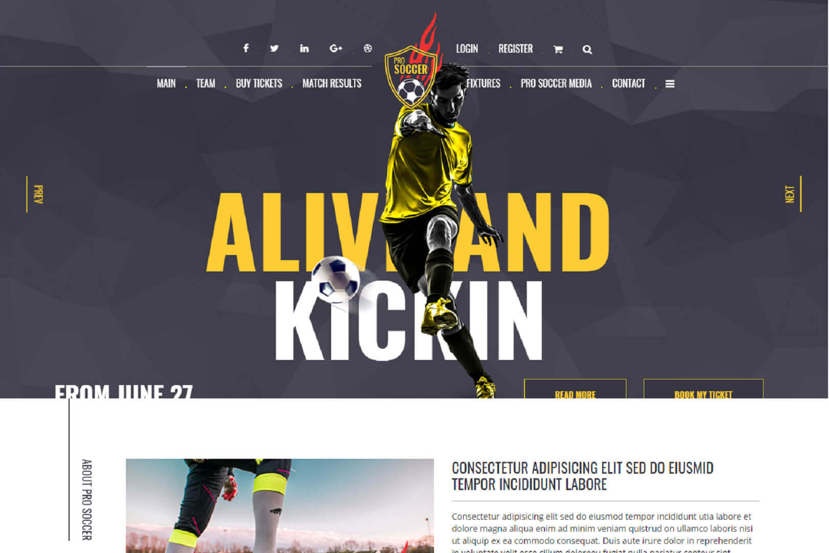 Tema site html para site de futebol, times e tabelas R251 - Rei dos  Templates