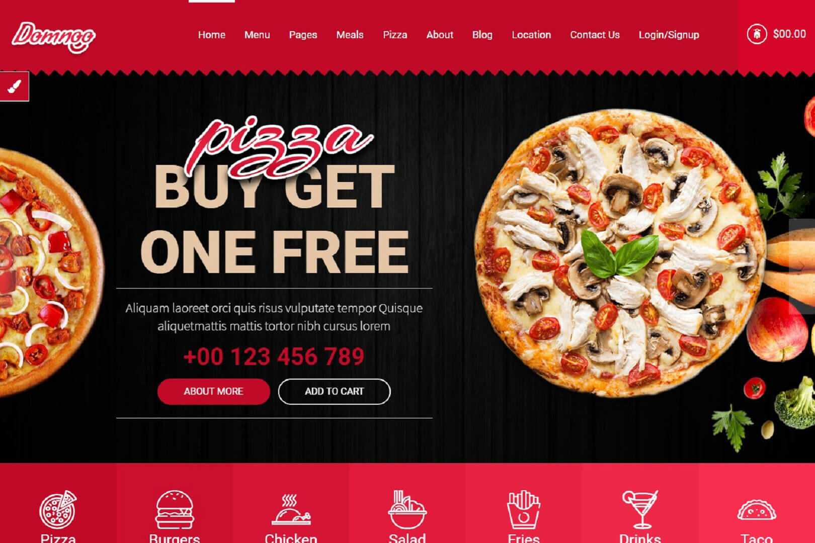 Pizza Website Template Free Download Printable Templates