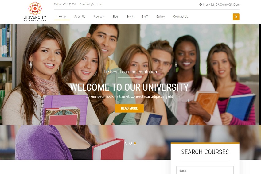 Responsive Free Education Website Templates - Templates Hub