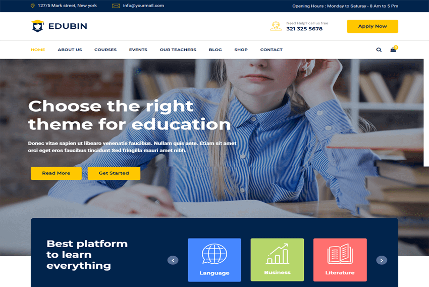 Free responsive business website template