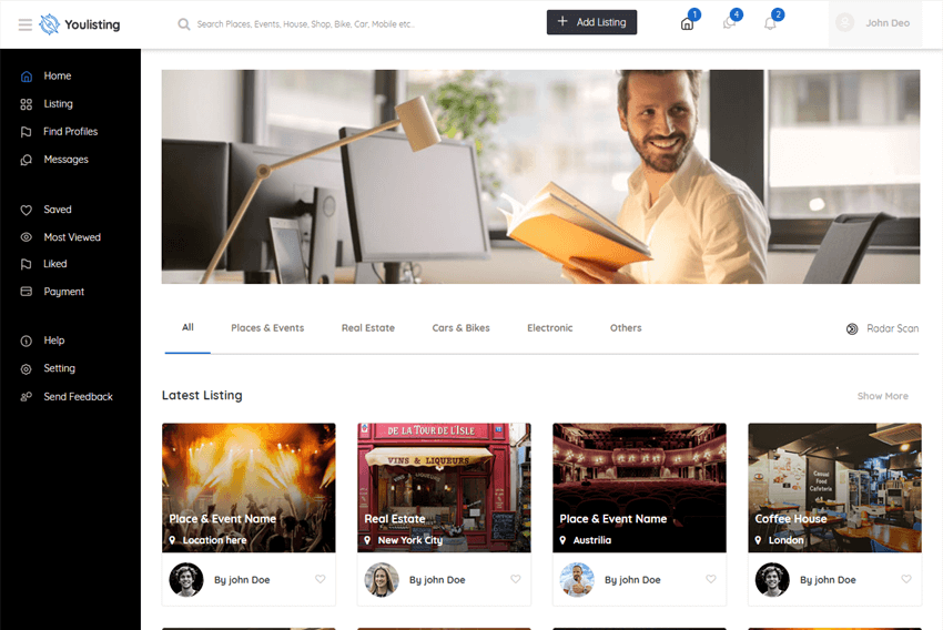 You listing Classified and Directory Social Networking HTML Template