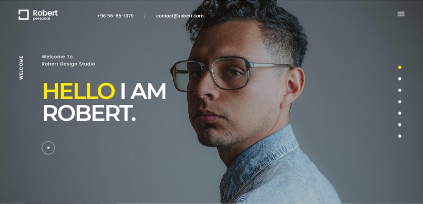 Robert Personal Onepage HTML Template Robert Personal Onepage HTML Template