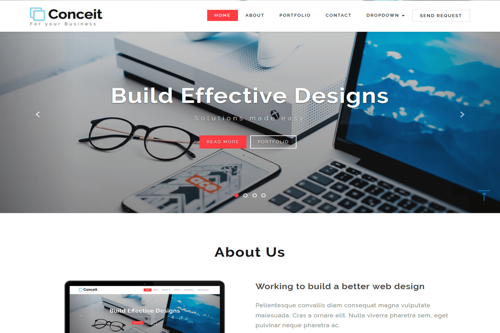 Free responsive business website template