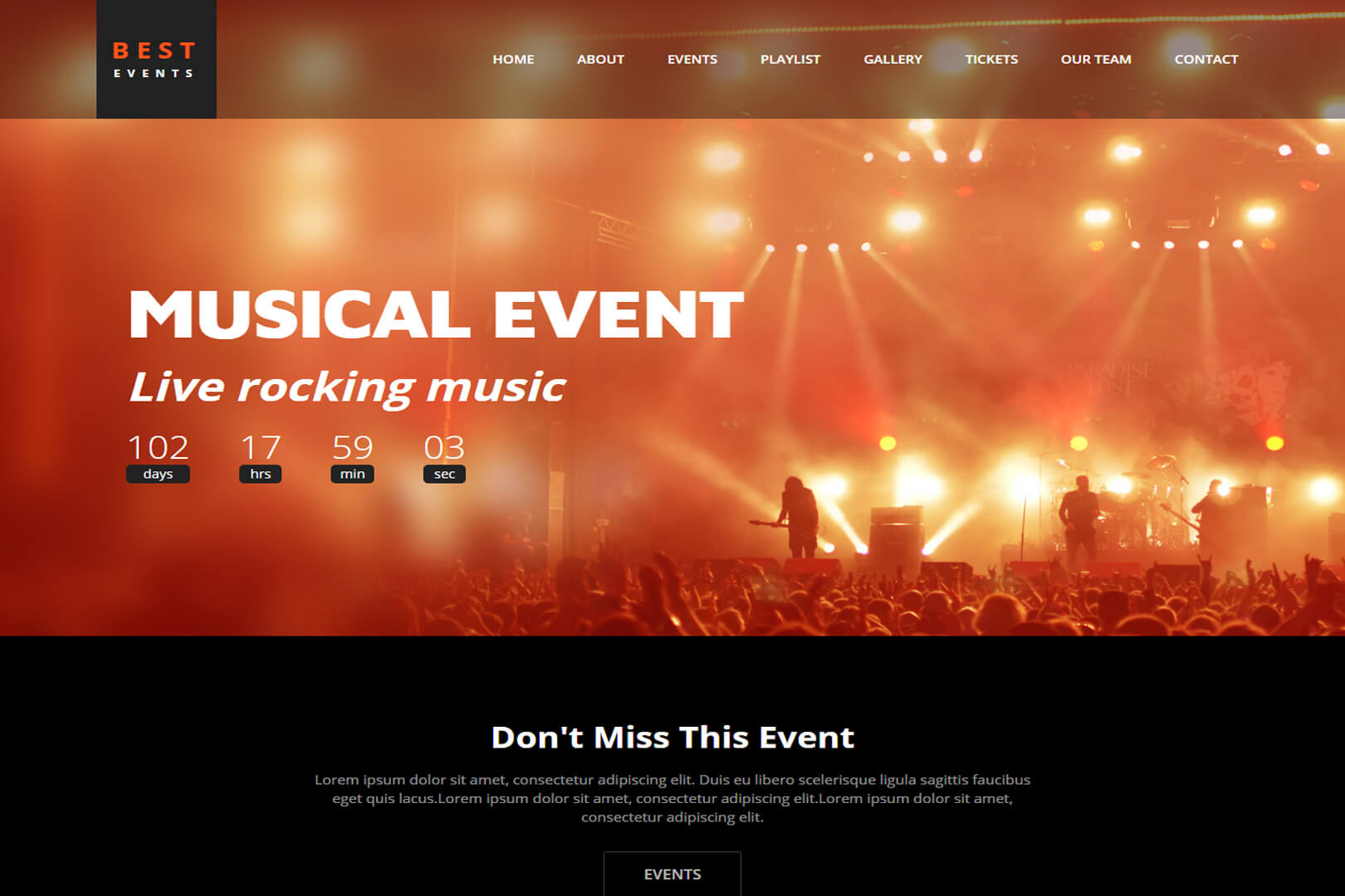 Event Management Free Templates